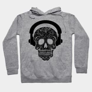 'Dead Skull Headphone' Cool Music Day of the Dead Gift Hoodie